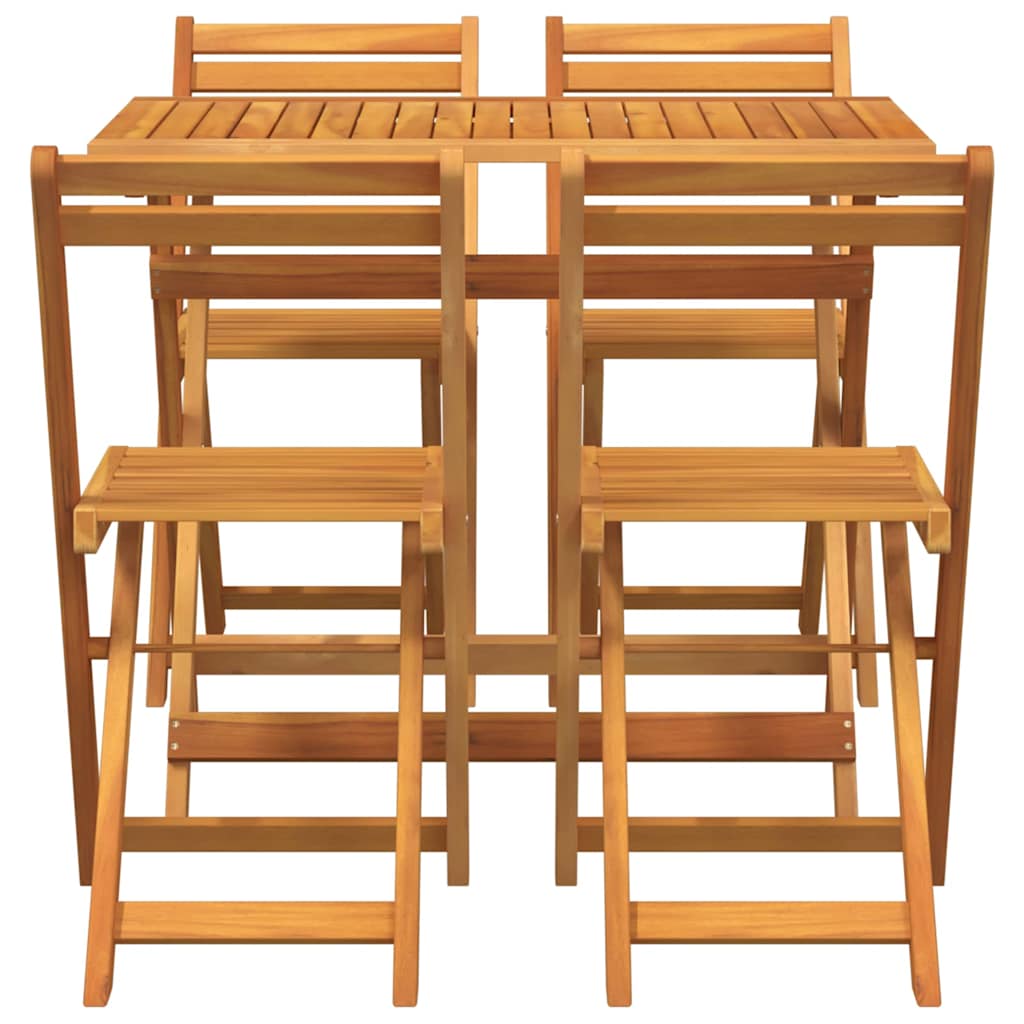 Conjunto bistro 5 pcs Aceite Natural Madera de Acacia Sólida