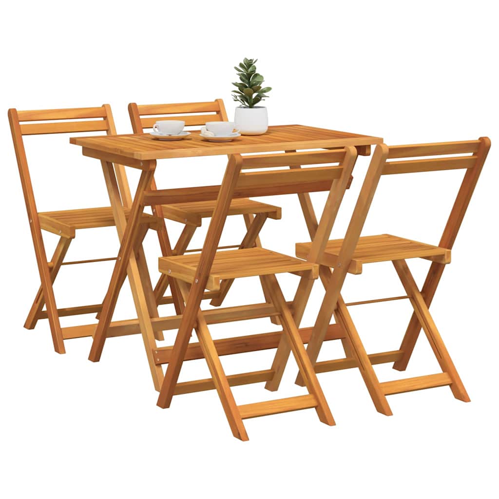 Conjunto bistro 5 pcs Aceite Natural Madera de Acacia Sólida