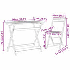 Conjunto bistro 5 pcs Aceite Natural Madera de Acacia Sólida