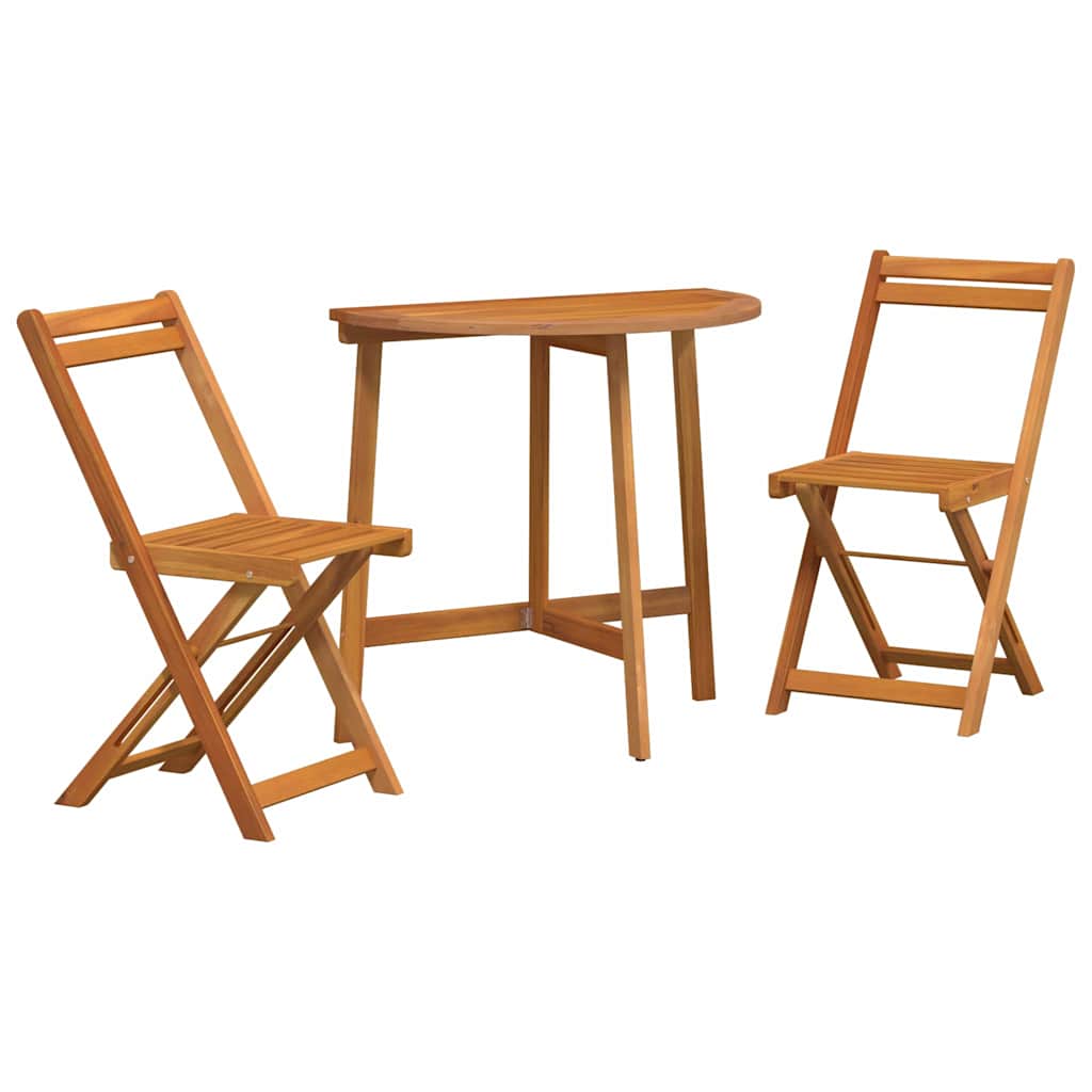 Conjunto bistro 3 pcs Aceite Natural Madera de Acacia Sólida