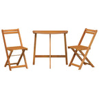 Conjunto bistro 3 pcs Aceite Natural Madera de Acacia Sólida