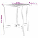 Conjunto bistro 3 pcs Aceite Natural Madera de Acacia Sólida
