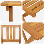 Conjunto bistro 3 pcs Aceite Natural Madera de Acacia Sólida
