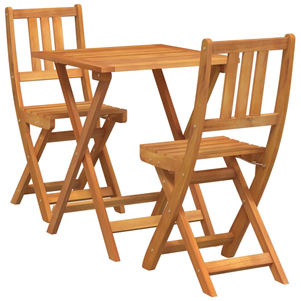 Conjunto bistro 3 pcs Aceite Natural Madera de Acacia Sólida