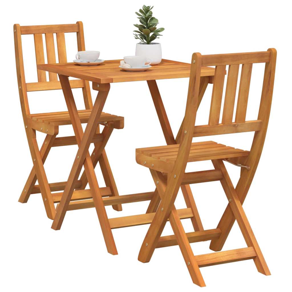 Conjunto bistro 3 pcs Aceite Natural Madera de Acacia Sólida
