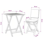 Conjunto bistro 3 pcs Aceite Natural Madera de Acacia Sólida