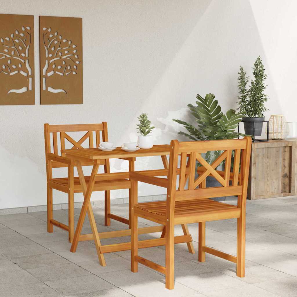 Banco de exterior 2 pcs Natural 56 x 55,5 x 90 cm