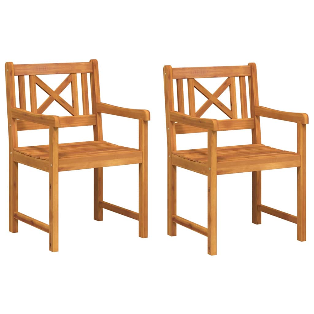 Banco de exterior 2 pcs Natural 56 x 55,5 x 90 cm