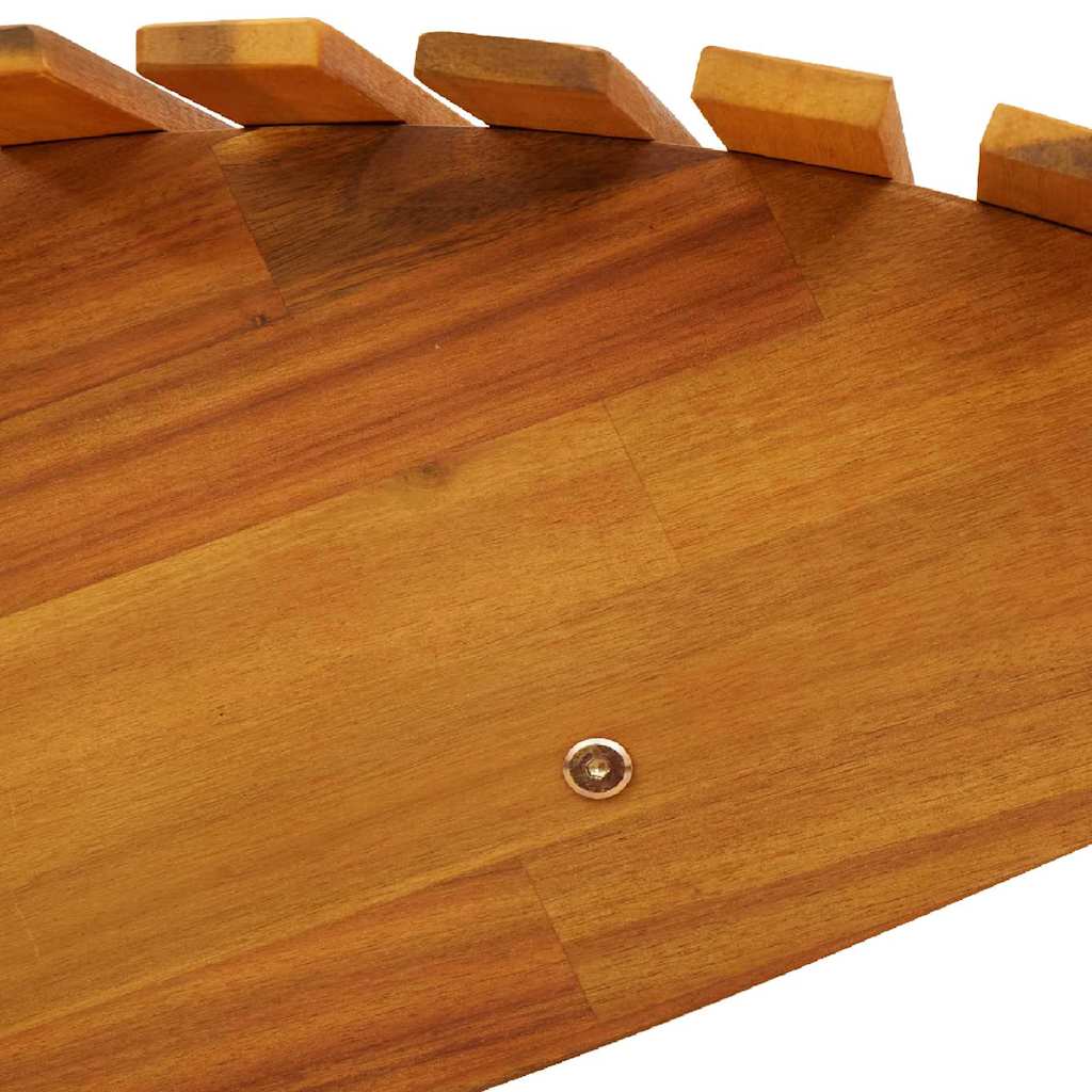 Tumbona 2 pcs Marrón 154 x 60 x 74 cm Madera de Acacia Sólida