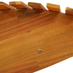 Tumbona 2 pcs Marrón 154 x 60 x 74 cm Madera de Acacia Sólida