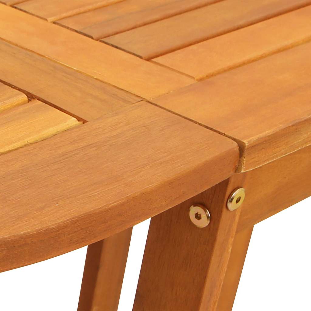 Mesa de Jardín 5 pcs Marrón Madera de Acacia Sólida