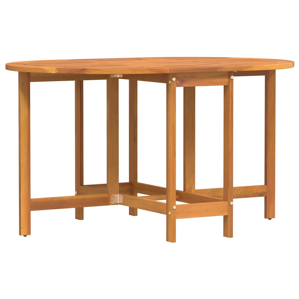 Mesa de Jardín 5 pcs Marrón Madera de Acacia Sólida