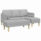 Juego de Sofá 2 pcs Gris Nube 173 x 131 x 67 cm Poliéster