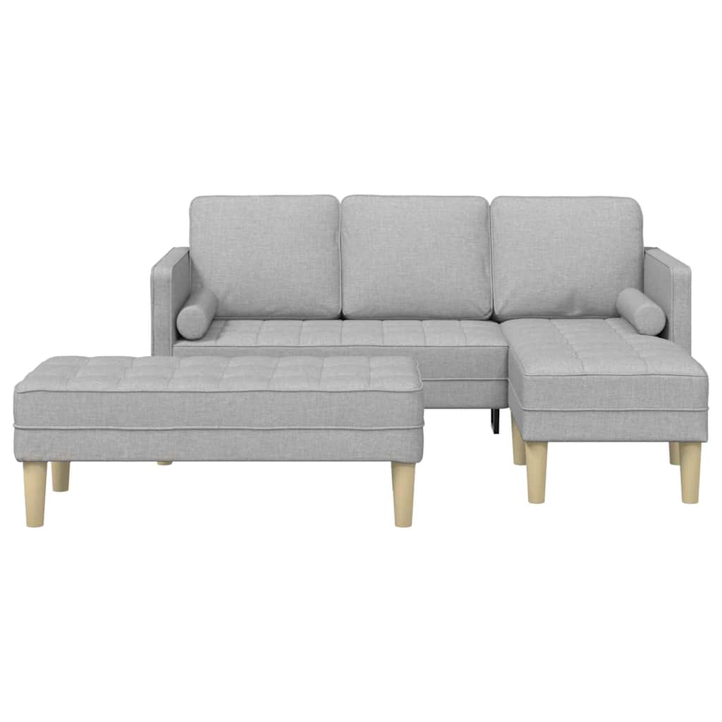 Juego de Sofá 2 pcs Gris Nube 173 x 131 x 67 cm Poliéster