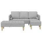 Juego de Sofá 2 pcs Gris Nube 173 x 131 x 67 cm Poliéster