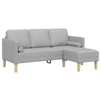 Juego de Sofá 2 pcs Gris Nube 173 x 131 x 67 cm Poliéster