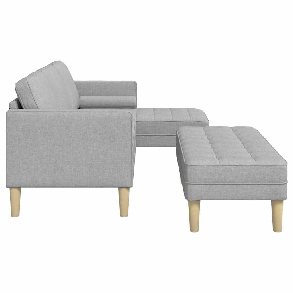 Juego de Sofá 2 pcs Gris Nube 173 x 131 x 67 cm Poliéster