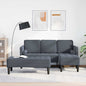 Sofa Set with Cushion 2 pcs Yellow Polyester
