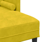 Juego de Sofá con cojín 2 pcs Amarillo Poliéster