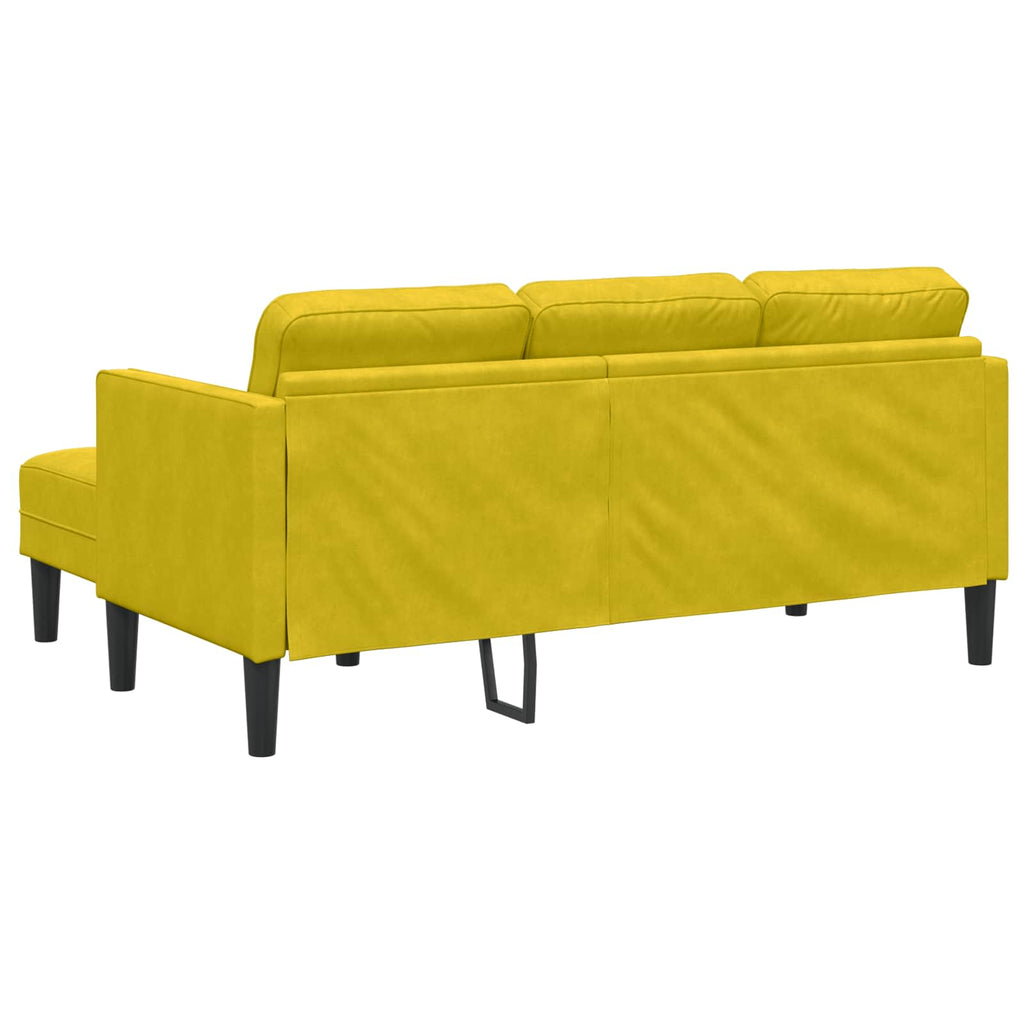 Juego de Sofá con cojín 2 pcs Amarillo Poliéster