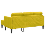 Juego de Sofá con cojín 2 pcs Amarillo Poliéster