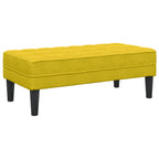 Juego de Sofá con cojín 2 pcs Amarillo Poliéster