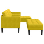 Juego de Sofá con cojín 2 pcs Amarillo Poliéster