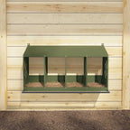 Nido para gallinas con 4 compartimentos de metal verde oliva