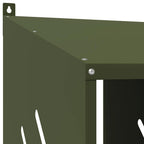 Nido para gallinas con 4 compartimentos de metal verde oliva