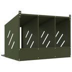 Nido para gallinas con 3 compartimentos de metal verde oliva