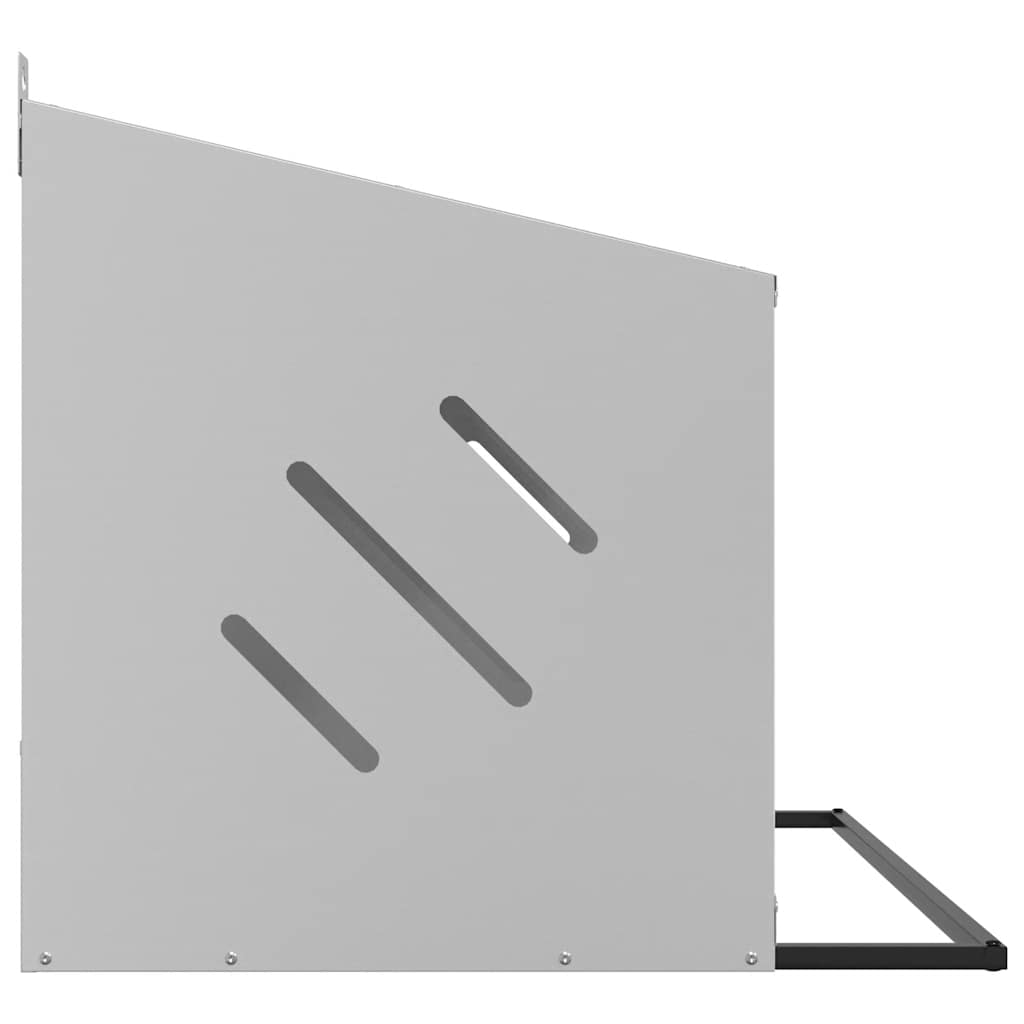Nido para gallinas con 3 compartimentos plateado galvanizado