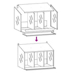 Nido para gallinas con 3 compartimentos plateado galvanizado