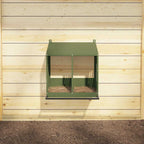 Nido para gallinas con 2 compartimentos de metal verde oliva