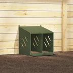 Nido para gallinas con 2 compartimentos de metal verde oliva