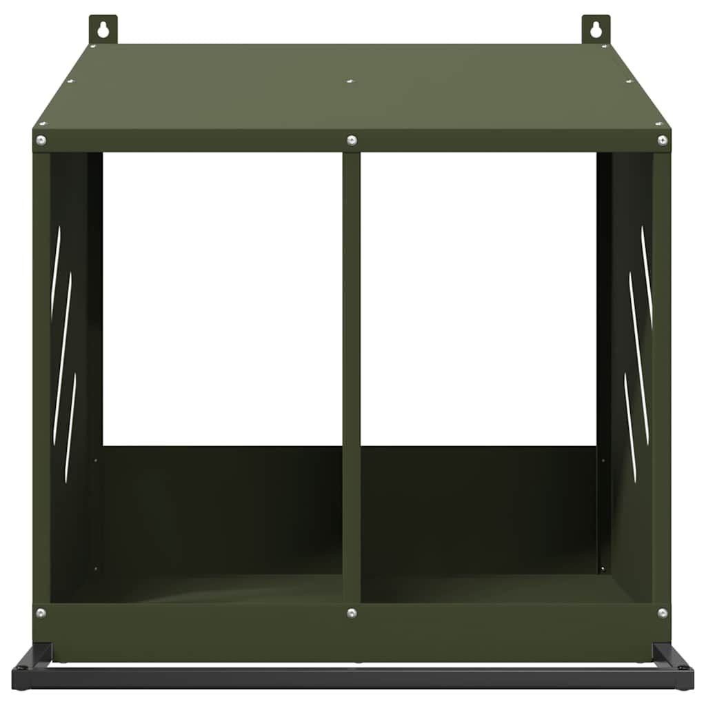Nido para gallinas con 2 compartimentos de metal verde oliva