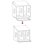 Nido para gallinas con 2 compartimentos plateado galvanizado