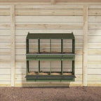 Nido para gallinas con 8 compartimentos de metal verde oliva