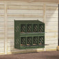 Olive green metal chicken nesting box with 8 compartments