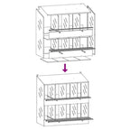 Nido para gallinas con 8 compartimentos plateado galvanizado