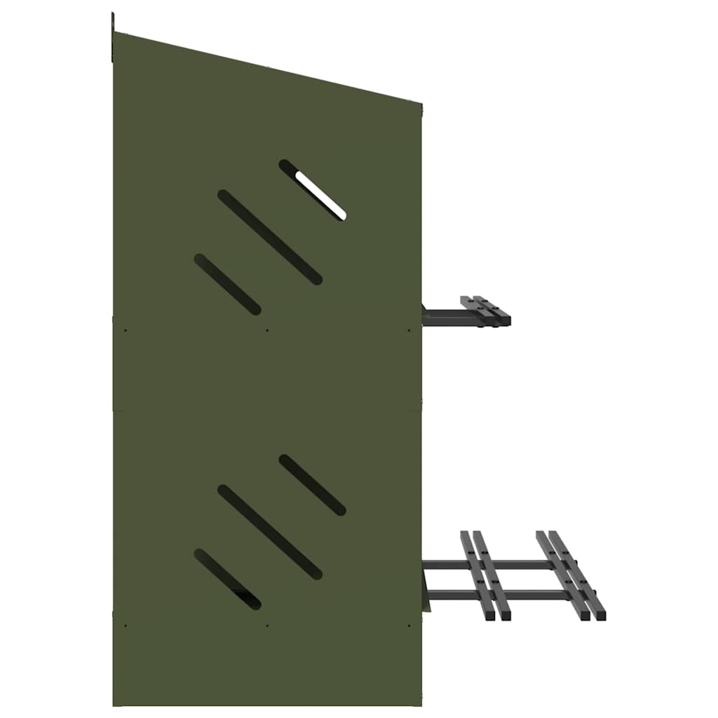 Nido para gallinas con 6 compartimentos de metal verde oliva