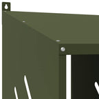 Nido para gallinas con 6 compartimentos de metal verde oliva