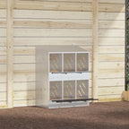 Nido para gallinas con 6 compartimentos plateado galvanizado