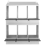 Nido para gallinas con 6 compartimentos plateado galvanizado