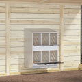 Nido para gallinas con 6 compartimentos plateado galvanizado