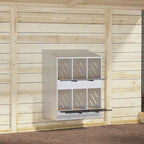 Nido para gallinas con 6 compartimentos plateado galvanizado