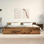 Estructura de cama con cabecera Madera Vieja 203 x 203 x 50 cm