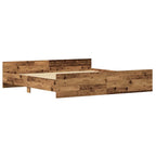 Estructura de cama con cabecera Madera Vieja 203 x 203 x 50 cm