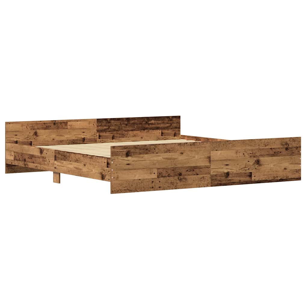 Estructura de cama con cabecera Madera Vieja 203 x 203 x 50 cm
