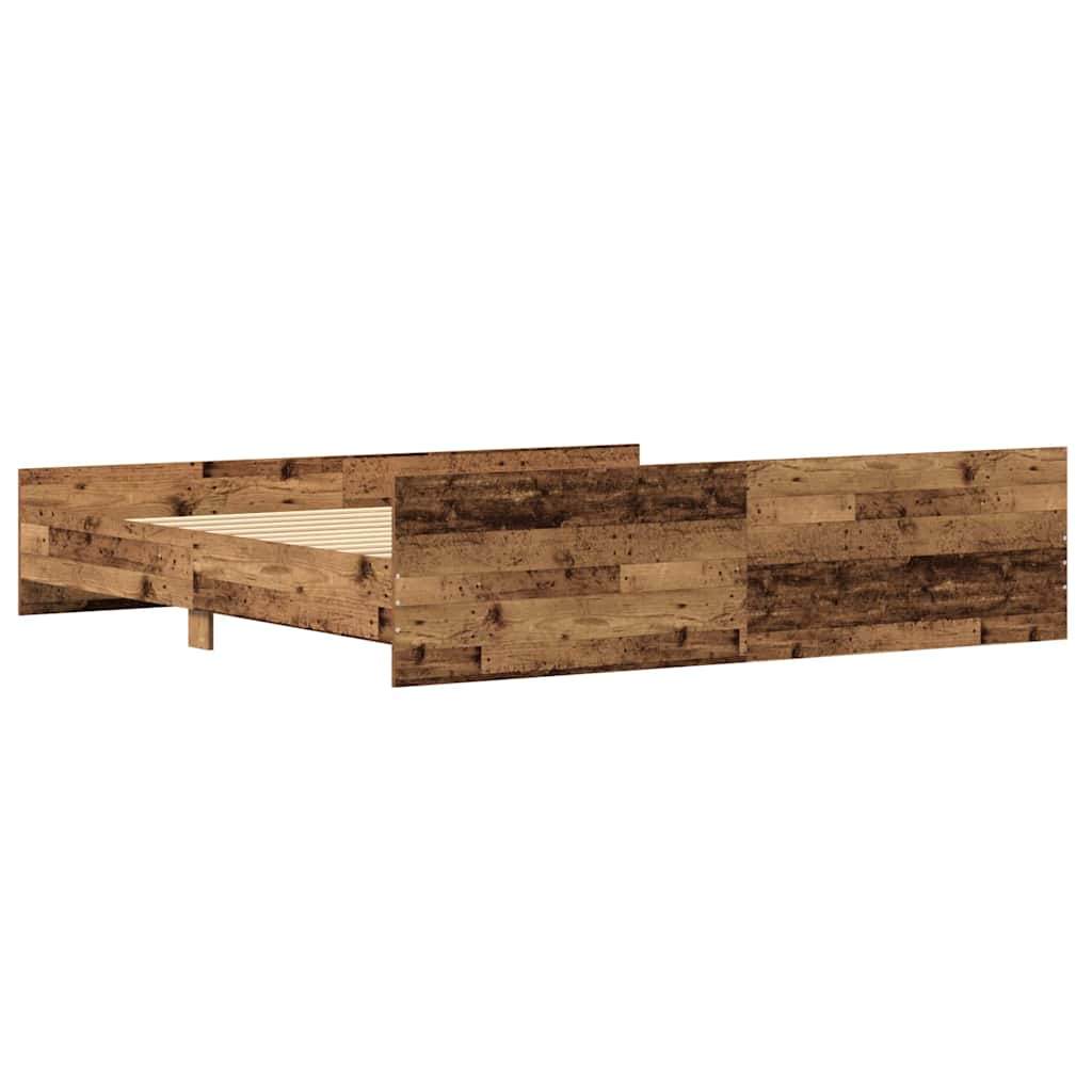 Estructura de cama con cabecera Madera Vieja 203 x 203 x 50 cm