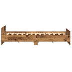 Estructura de cama con cabecera Madera Vieja 203 x 203 x 50 cm